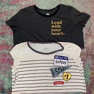 GIRLS Tshirts SZ 8(Justice) & L 10-12 (Old Navy)